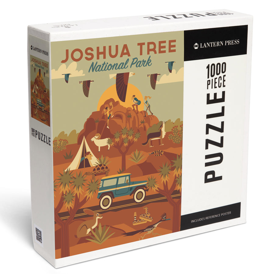 Joshua Tree National Park, California, Geometric National Park Series, Jigsaw Puzzle Puzzle Lantern Press