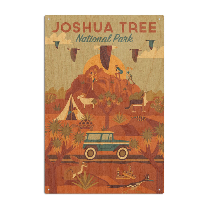 Joshua Tree National Park, California, Geometric National Park Series, Lantern Press Artwork, Wood Signs and Postcards - Lantern Press