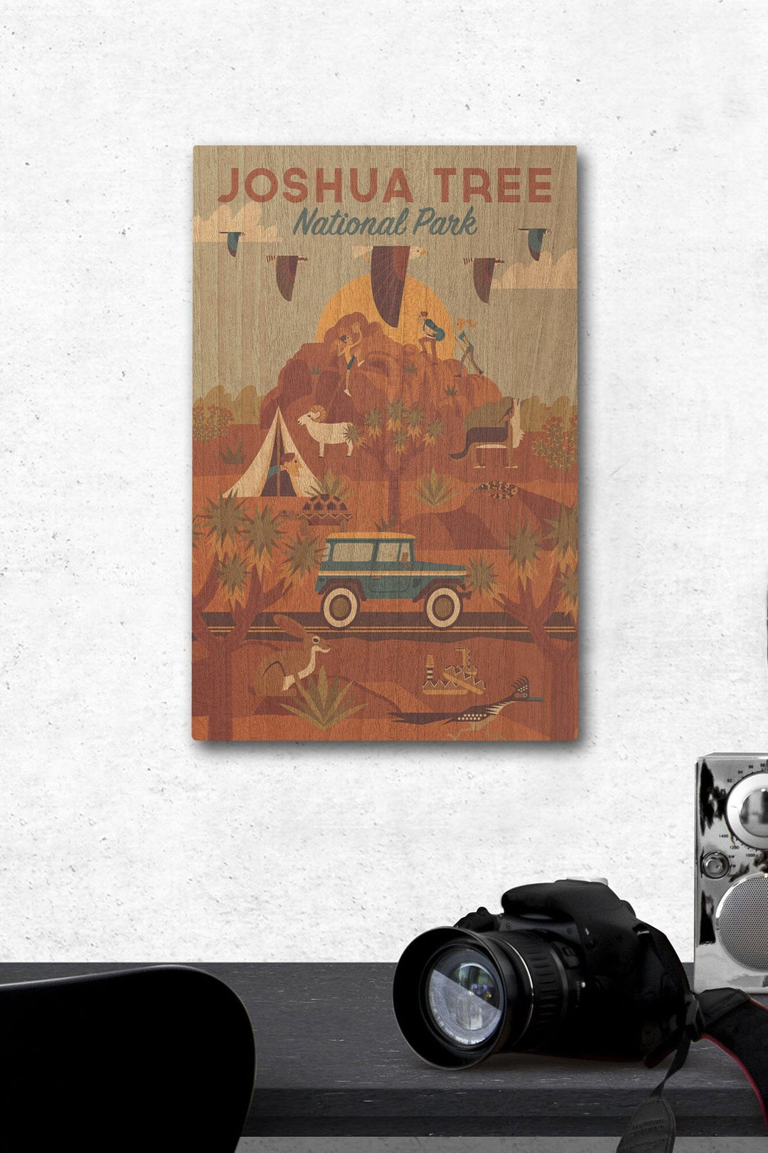 Joshua Tree National Park, California, Geometric National Park Series, Lantern Press Artwork, Wood Signs and Postcards - Lantern Press