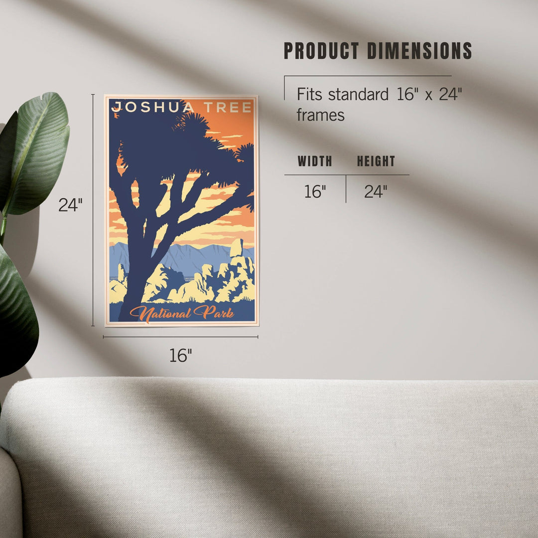 Joshua Tree National Park, California, Lithograph, Art & Giclee Prints - Lantern Press