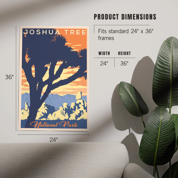 Joshua Tree National Park, California, Lithograph, Art & Giclee Prints - Lantern Press