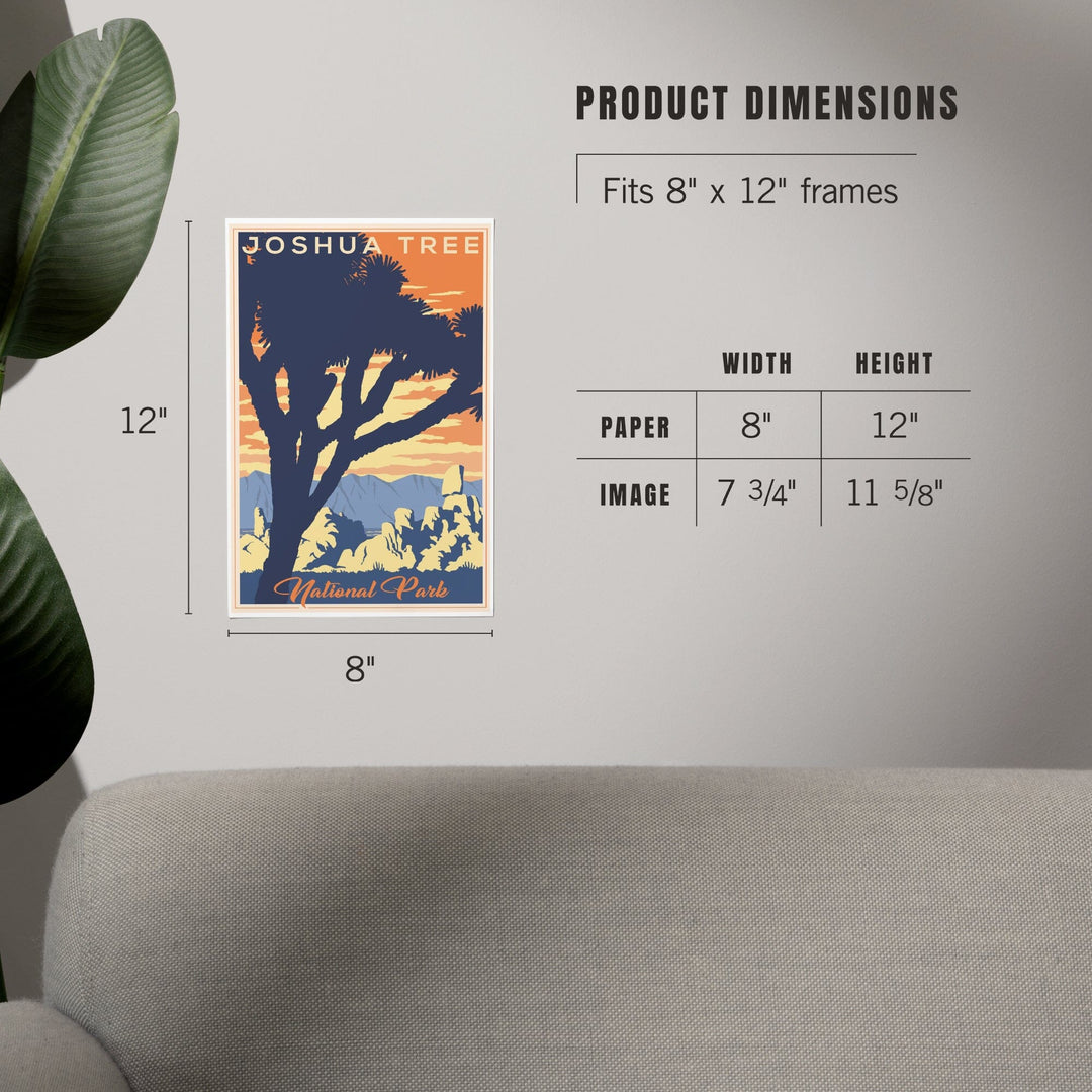 Joshua Tree National Park, California, Lithograph, Art & Giclee Prints - Lantern Press