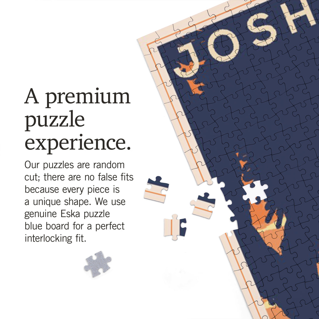 Joshua Tree National Park, California, Lithograph, Jigsaw Puzzle Puzzle Lantern Press