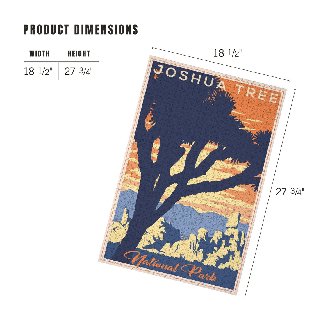 Joshua Tree National Park, California, Lithograph, Jigsaw Puzzle Puzzle Lantern Press