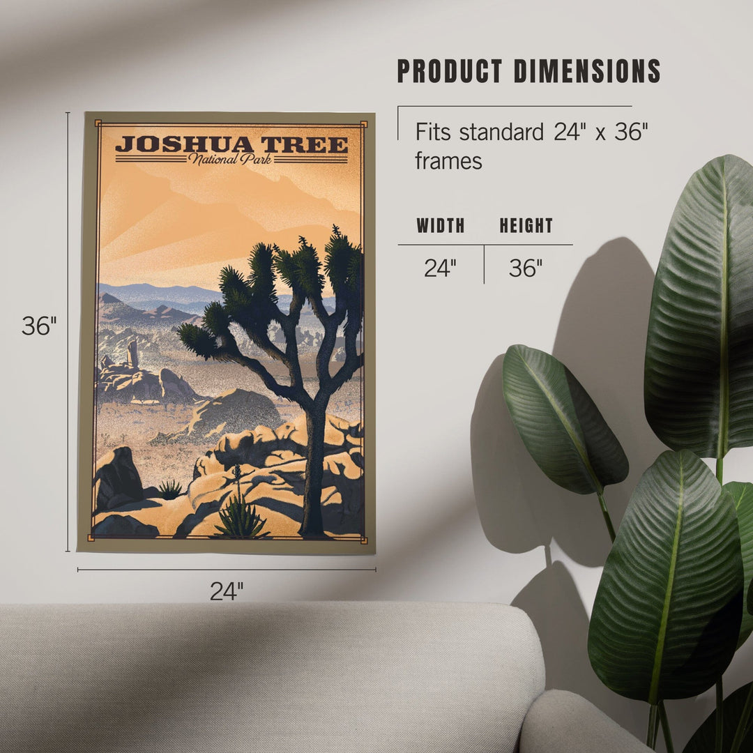 Joshua Tree National Park, California, Lithograph National Park Series, Art & Giclee Prints - Lantern Press