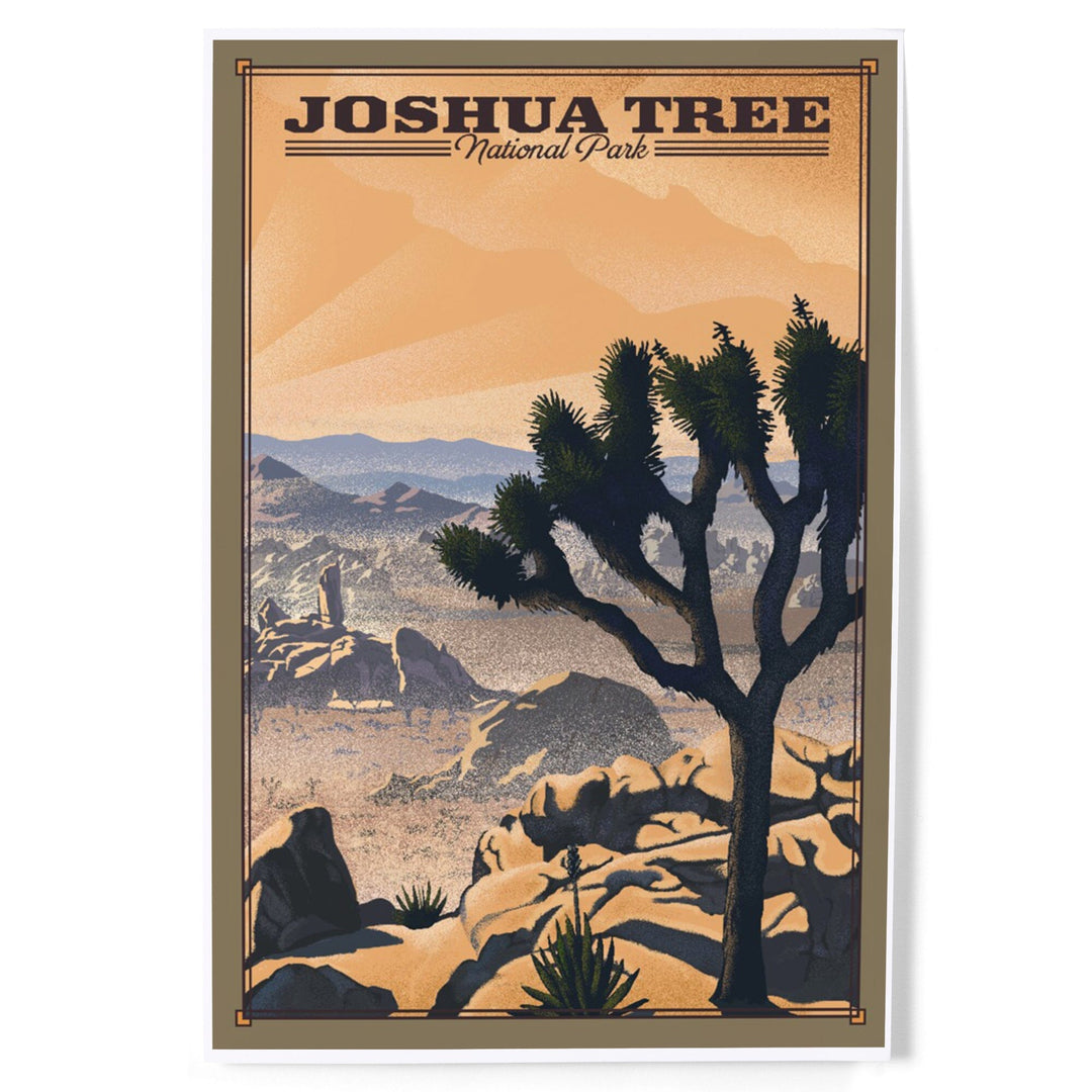 Joshua Tree National Park, California, Lithograph National Park Series, Art & Giclee Prints - Lantern Press