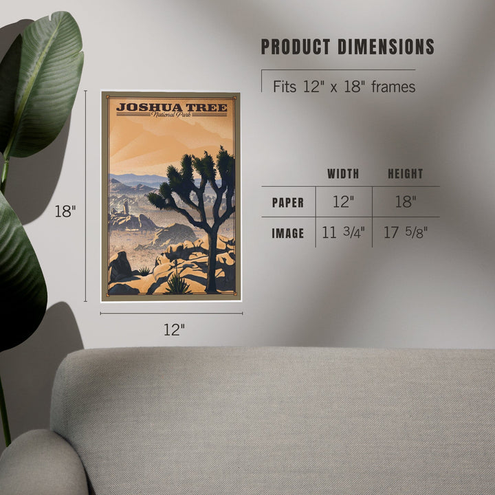Joshua Tree National Park, California, Lithograph National Park Series, Art & Giclee Prints - Lantern Press