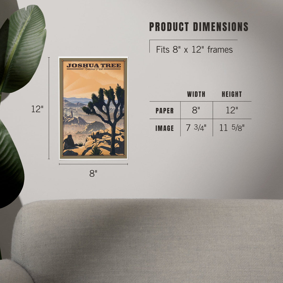 Joshua Tree National Park, California, Lithograph National Park Series, Art & Giclee Prints - Lantern Press