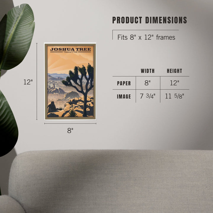 Joshua Tree National Park, California, Lithograph National Park Series, Art & Giclee Prints - Lantern Press