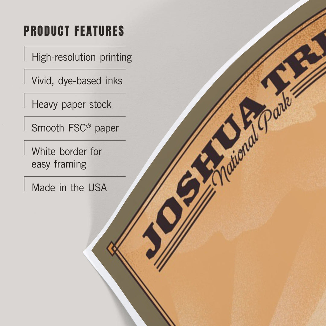 Joshua Tree National Park, California, Lithograph National Park Series, Art & Giclee Prints - Lantern Press