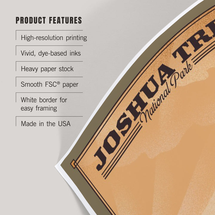 Joshua Tree National Park, California, Lithograph National Park Series, Art & Giclee Prints - Lantern Press