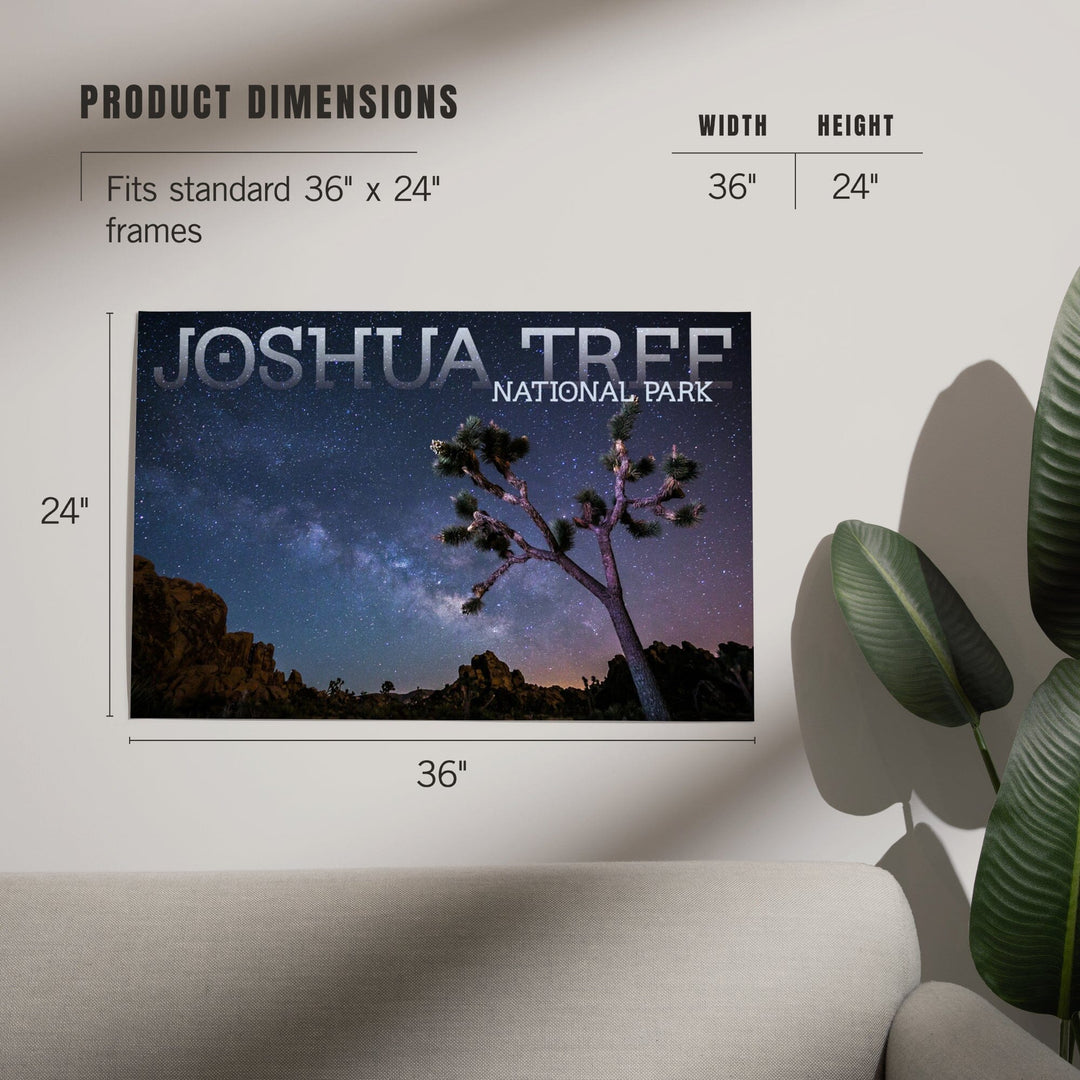 Joshua Tree National Park, California, Milky Way, Art & Giclee Prints - Lantern Press