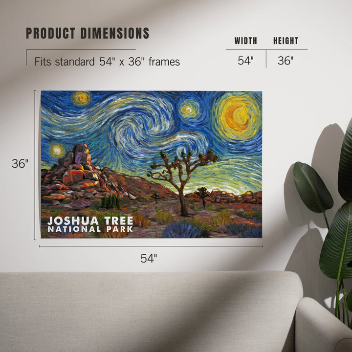 Joshua Tree National Park, Starry Night National Park Series, Art & Giclee Prints - Lantern Press