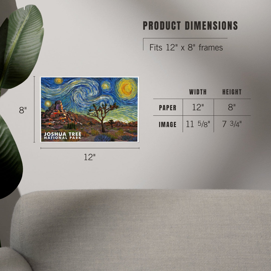 Joshua Tree National Park, Starry Night National Park Series, Art & Giclee Prints - Lantern Press