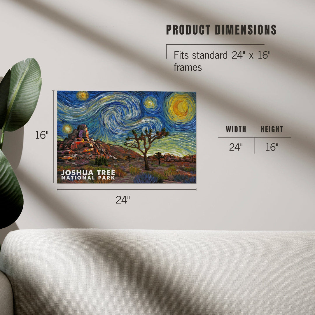 Joshua Tree National Park, Starry Night National Park Series, Art & Giclee Prints - Lantern Press