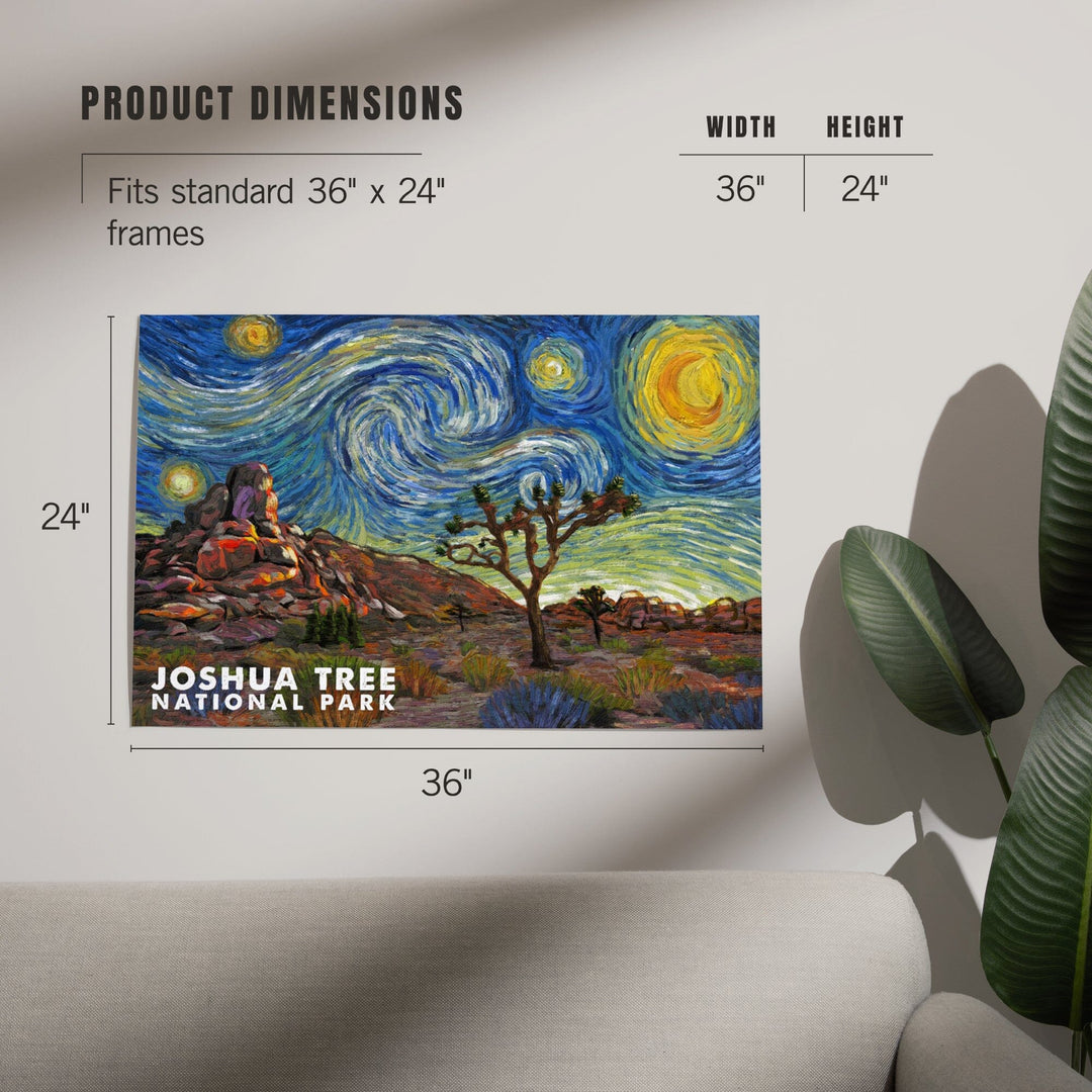 Joshua Tree National Park, Starry Night National Park Series, Art & Giclee Prints - Lantern Press