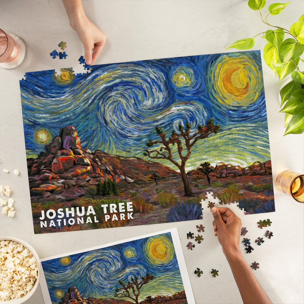 Joshua Tree National Park, Starry Night National Park Series, Jigsaw Puzzle Puzzle Lantern Press