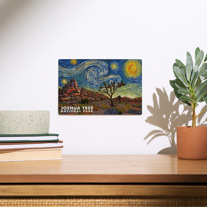 Joshua Tree National Park, Starry Night National Park Series, Lantern Press Artwork, Wood Signs and Postcards - Lantern Press