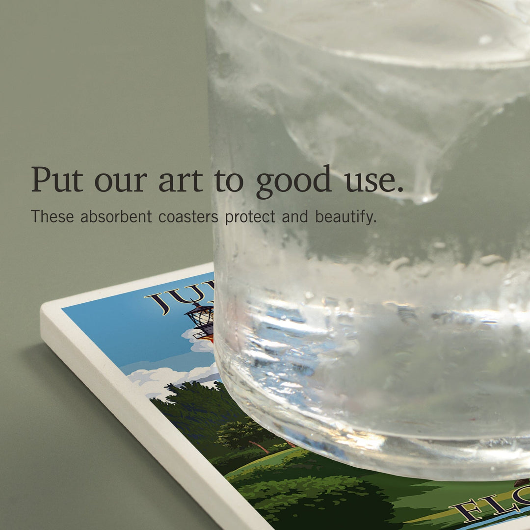 Jupiter, Florida, Jupiter Inlet Lighthouse, Coasters Coasters Lantern Press