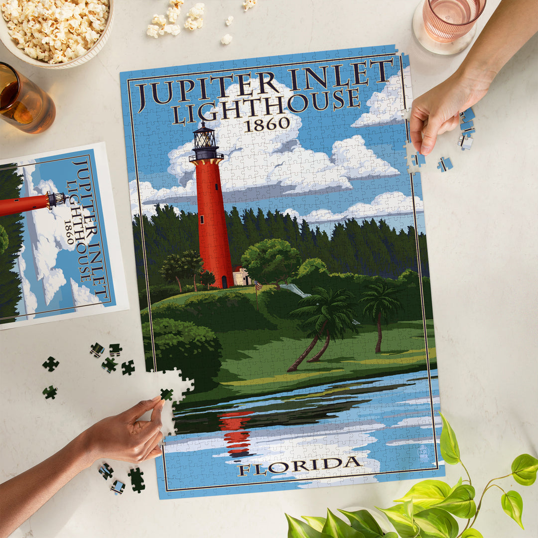 Jupiter, Florida, Jupiter Inlet Lighthouse, Jigsaw Puzzle Puzzle Lantern Press