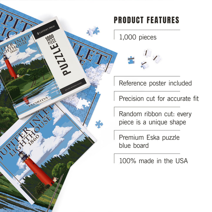 Jupiter, Florida, Jupiter Inlet Lighthouse, Jigsaw Puzzle Puzzle Lantern Press