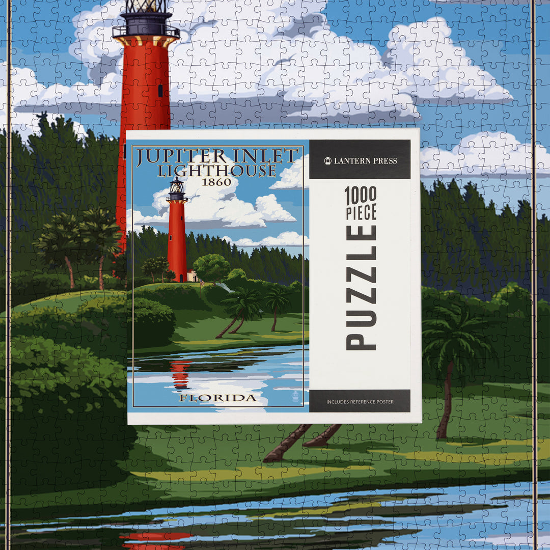 Jupiter, Florida, Jupiter Inlet Lighthouse, Jigsaw Puzzle Puzzle Lantern Press