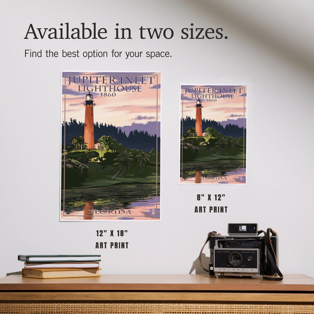 Jupiter, Florida, Jupiter Inlet Lighthouse, Sunset, Art & Giclee Prints - Lantern Press
