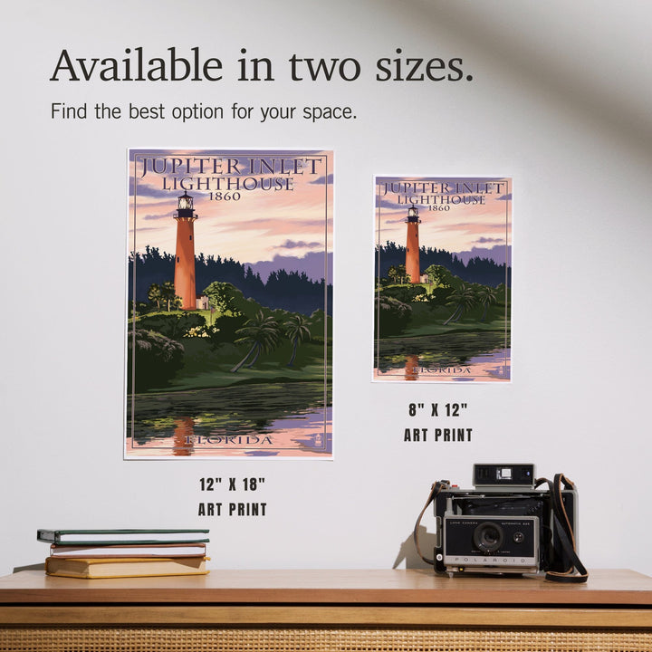 Jupiter, Florida, Jupiter Inlet Lighthouse, Sunset, Art & Giclee Prints - Lantern Press
