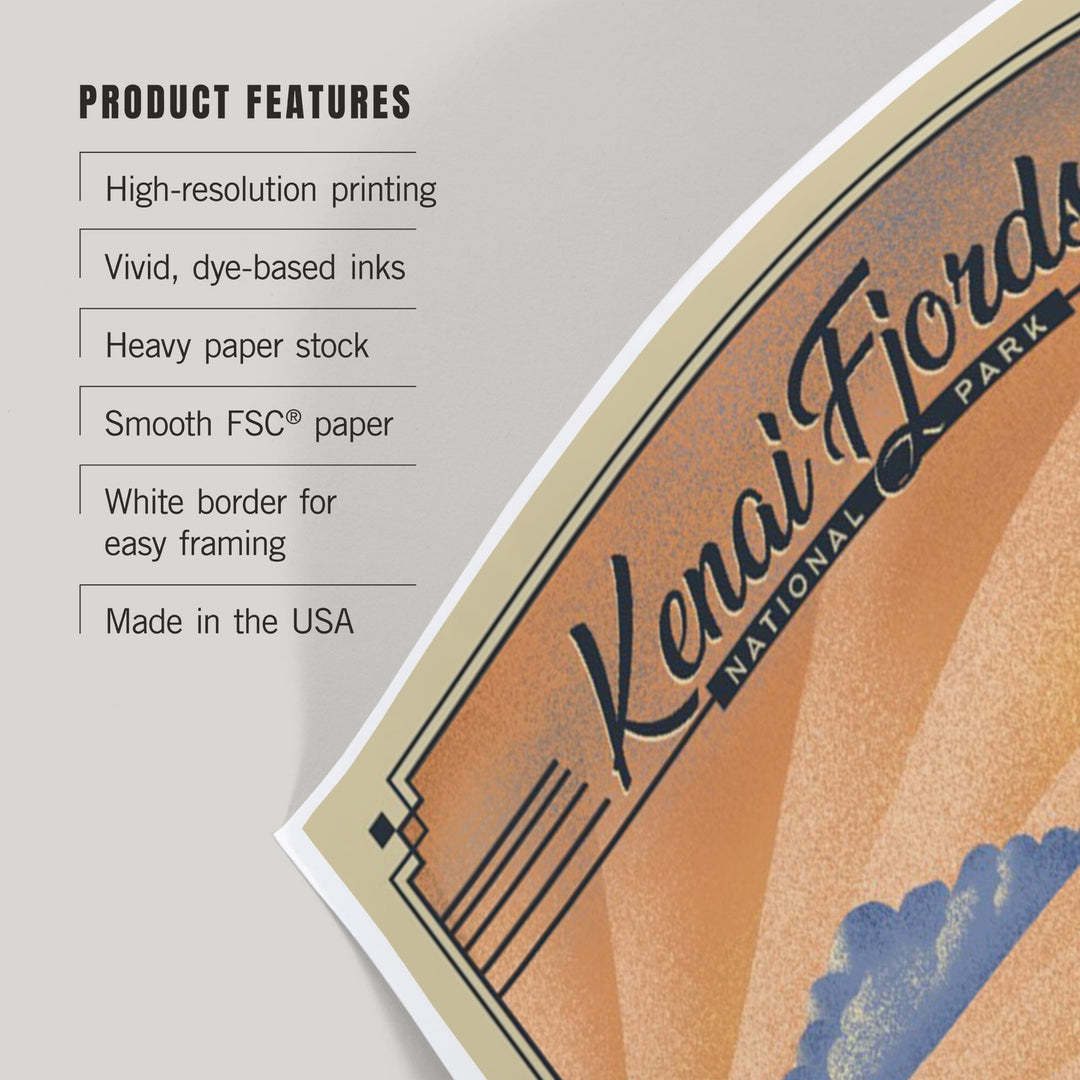 Kenai Fjords National Park, Alaska, Lithograph Park Series, Art & Giclee Prints Art Lantern Press