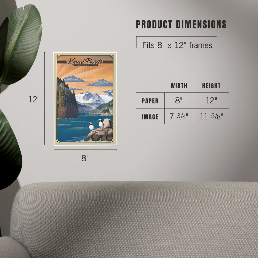 Kenai Fjords National Park, Alaska, Lithograph Park Series, Art & Giclee Prints Art Lantern Press