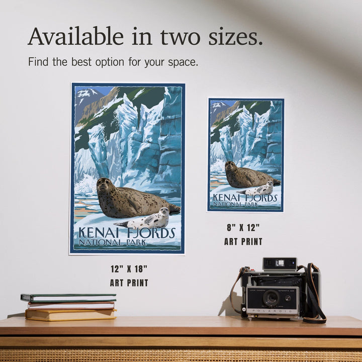 Kenai Fjords National Park, Alaska, Seals and Ice Shelf, Art & Giclee Prints - Lantern Press