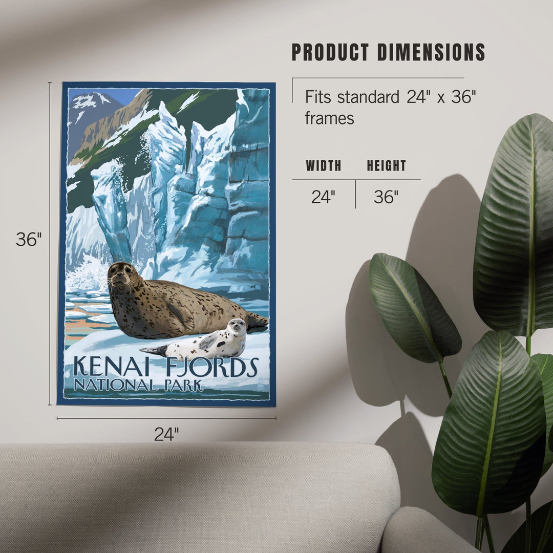 Kenai Fjords National Park, Alaska, Seals and Ice Shelf, Art & Giclee Prints - Lantern Press