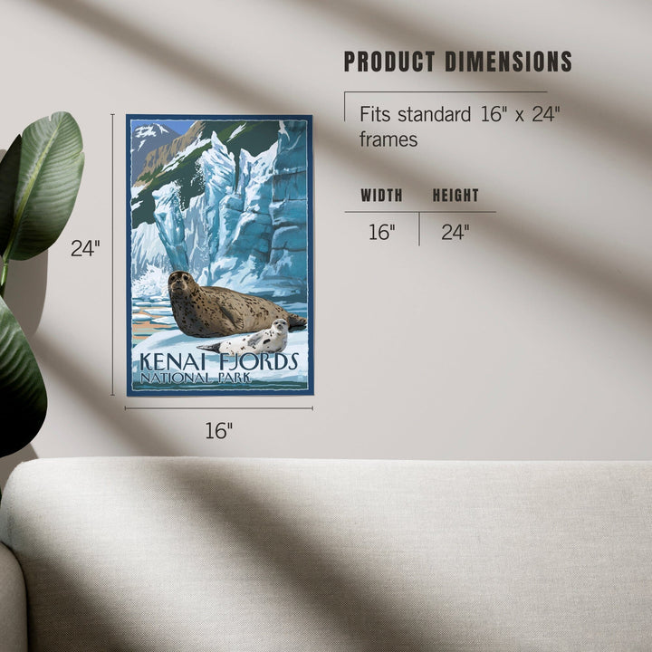 Kenai Fjords National Park, Alaska, Seals and Ice Shelf, Art & Giclee Prints - Lantern Press