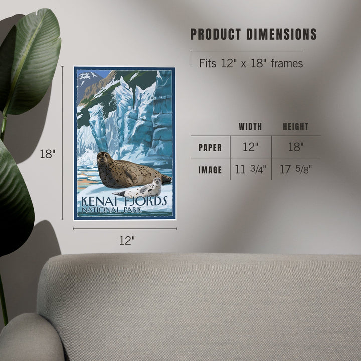 Kenai Fjords National Park, Alaska, Seals and Ice Shelf, Art & Giclee Prints - Lantern Press