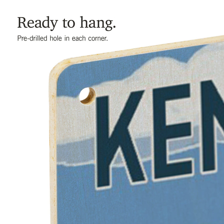 Kennebunkport, Maine, Sloop Sailboat & Lake, Lantern Press Artwork, Wood Signs and Postcards - Lantern Press
