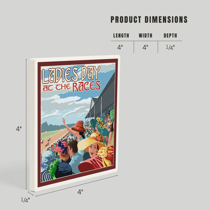 Kentucky, Ladies Day at the Track Horse Racing, Coasters Coasters Lantern Press