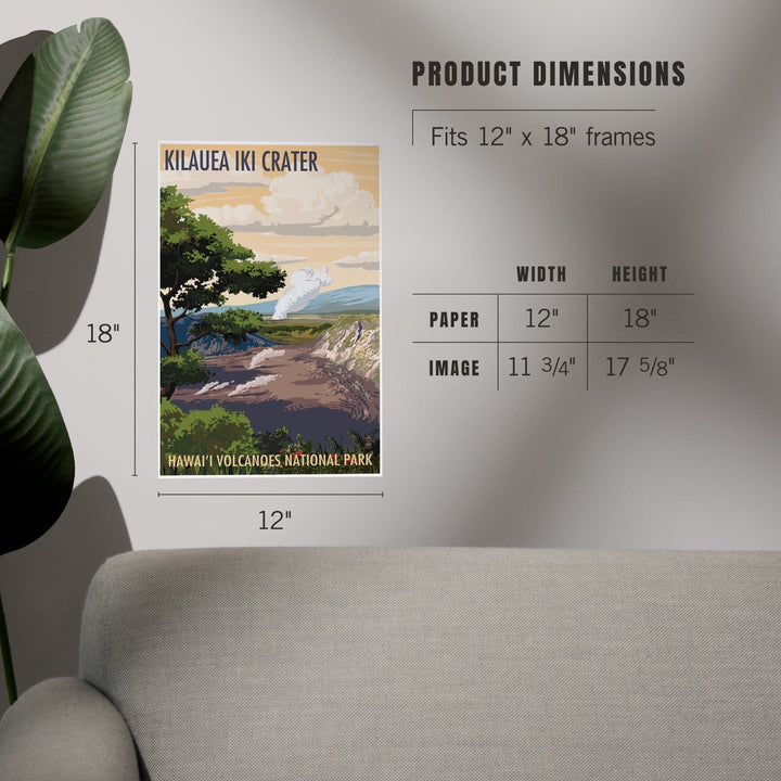 Kilauea Iki Crater, Hawaii Volcanoes National Park, Art & Giclee Prints - Lantern Press