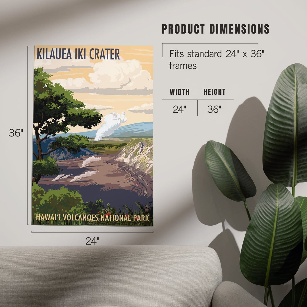 Kilauea Iki Crater, Hawaii Volcanoes National Park, Art & Giclee Prints - Lantern Press