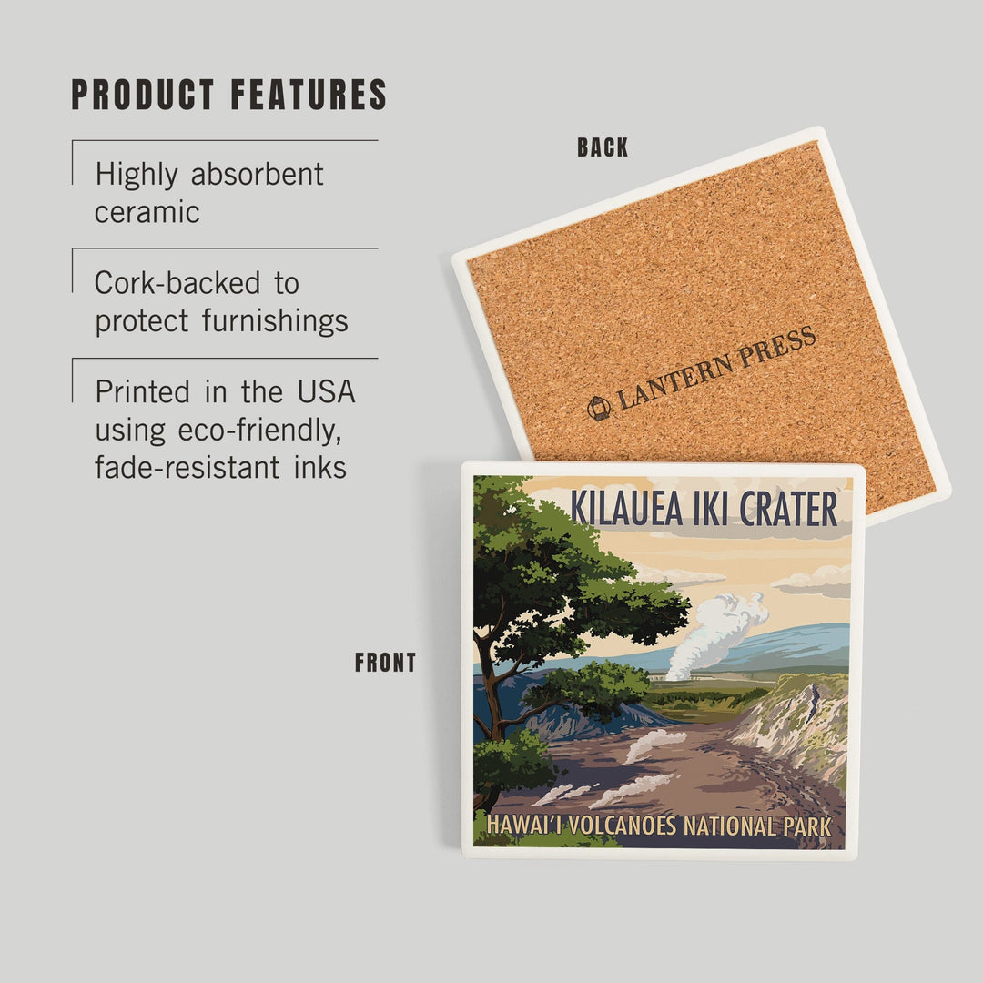 Kīlauea Iki Crater, Hawai‘i Volcanoes National Park, Coasters Coasters Lantern Press