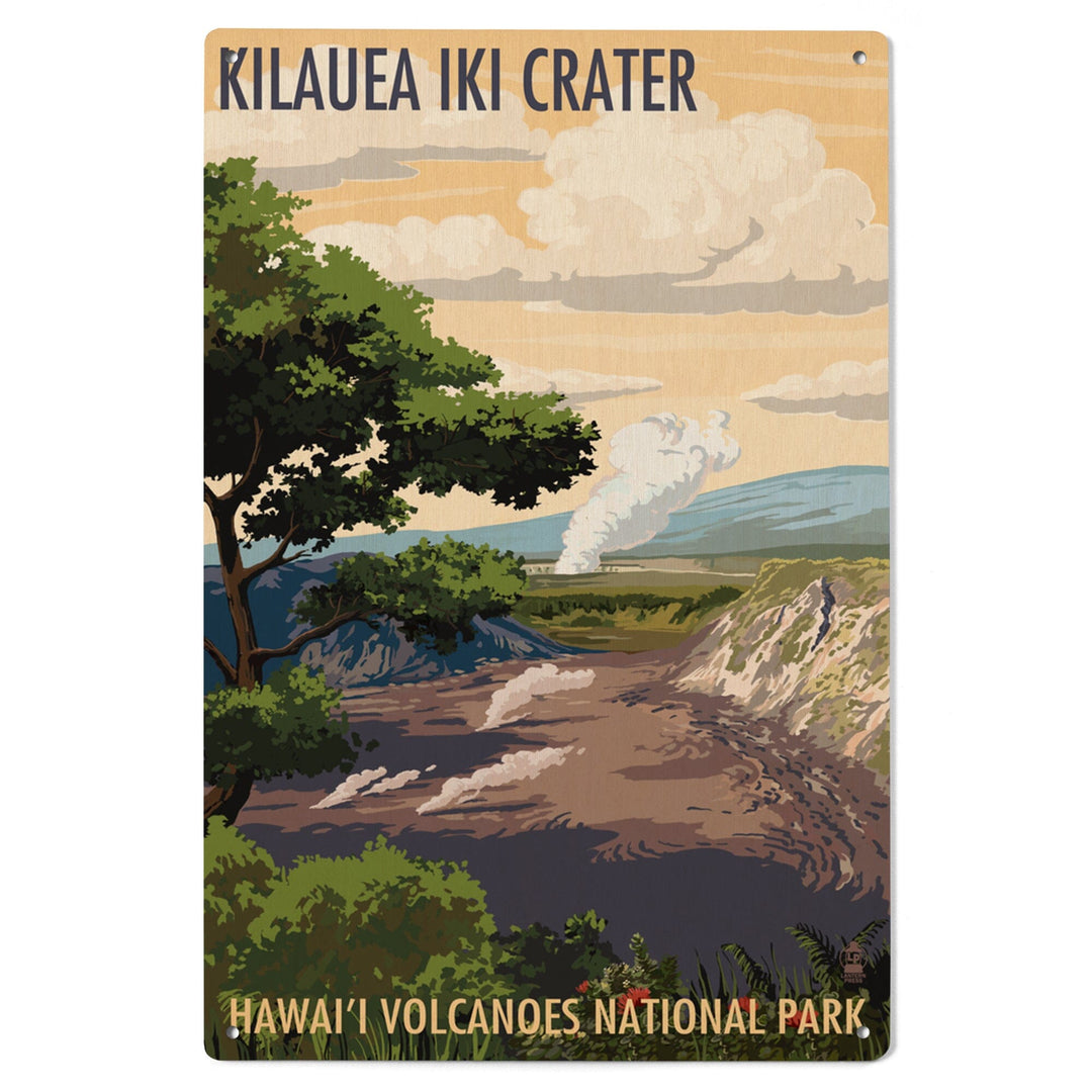 Kilauea Iki Crater, Hawaii Volcanoes National Park, Lantern Press Artwork, Wood Signs and Postcards - Lantern Press