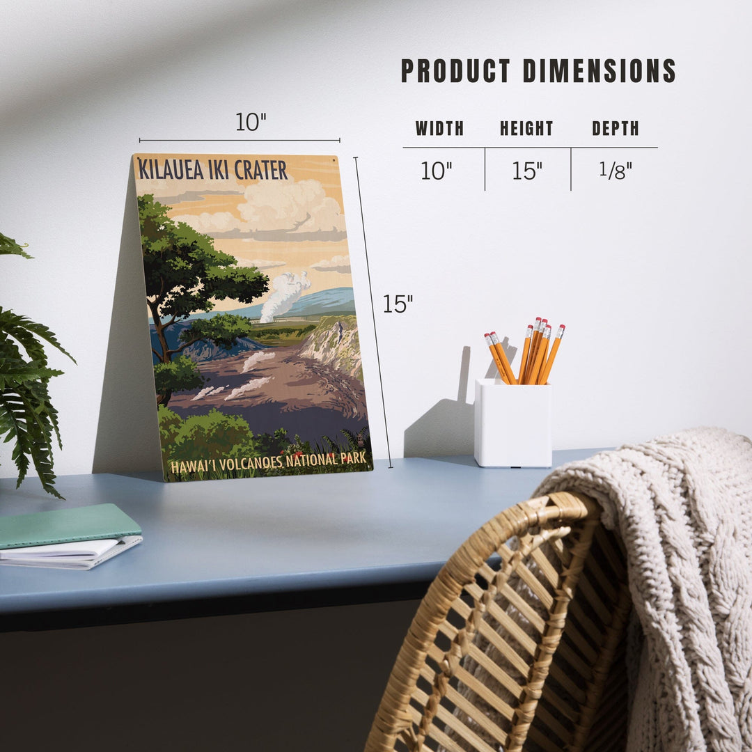 Kilauea Iki Crater, Hawaii Volcanoes National Park, Lantern Press Artwork, Wood Signs and Postcards - Lantern Press