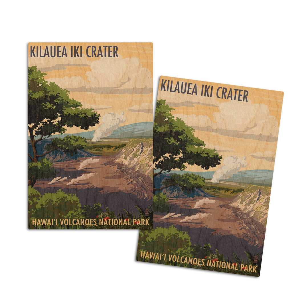 Kilauea Iki Crater, Hawaii Volcanoes National Park, Lantern Press Artwork, Wood Signs and Postcards - Lantern Press
