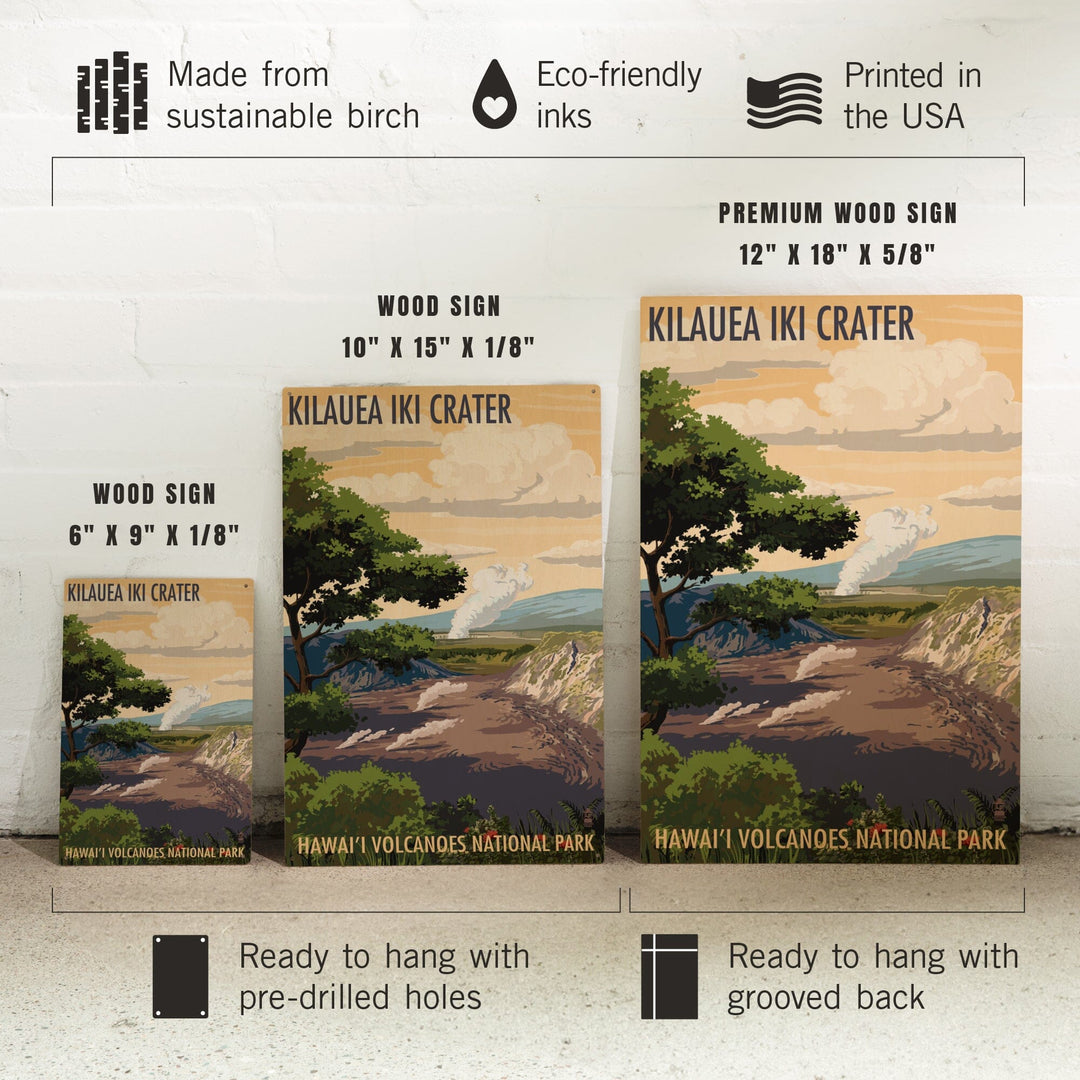 Kilauea Iki Crater, Hawaii Volcanoes National Park, Lantern Press Artwork, Wood Signs and Postcards - Lantern Press
