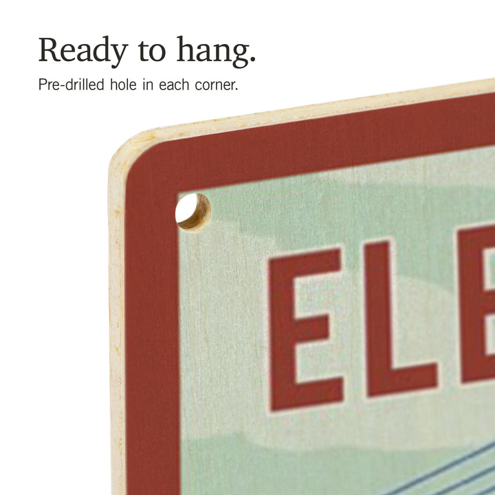 Killington, Vermont, Elevation, Skier & Tram, Lantern Press Artwork, Wood Signs and Postcards - Lantern Press