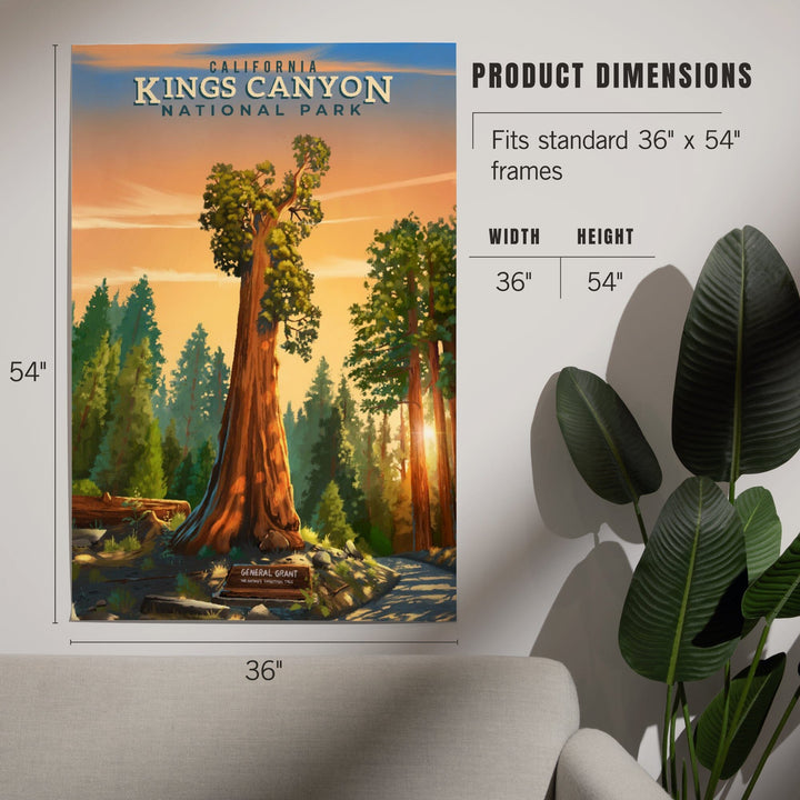 Kings Canyon National Park, California, General Grant, Oil Painting, Art & Giclee Prints - Lantern Press