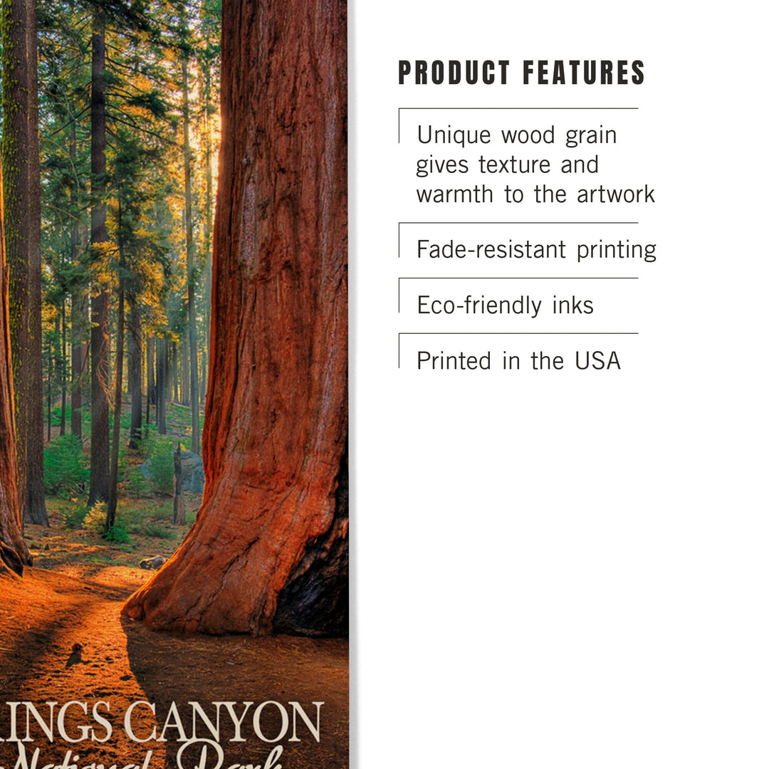 Kings Canyon National Park, California, Grants Grove, Lantern Press Photography, Wood Signs and Postcards - Lantern Press