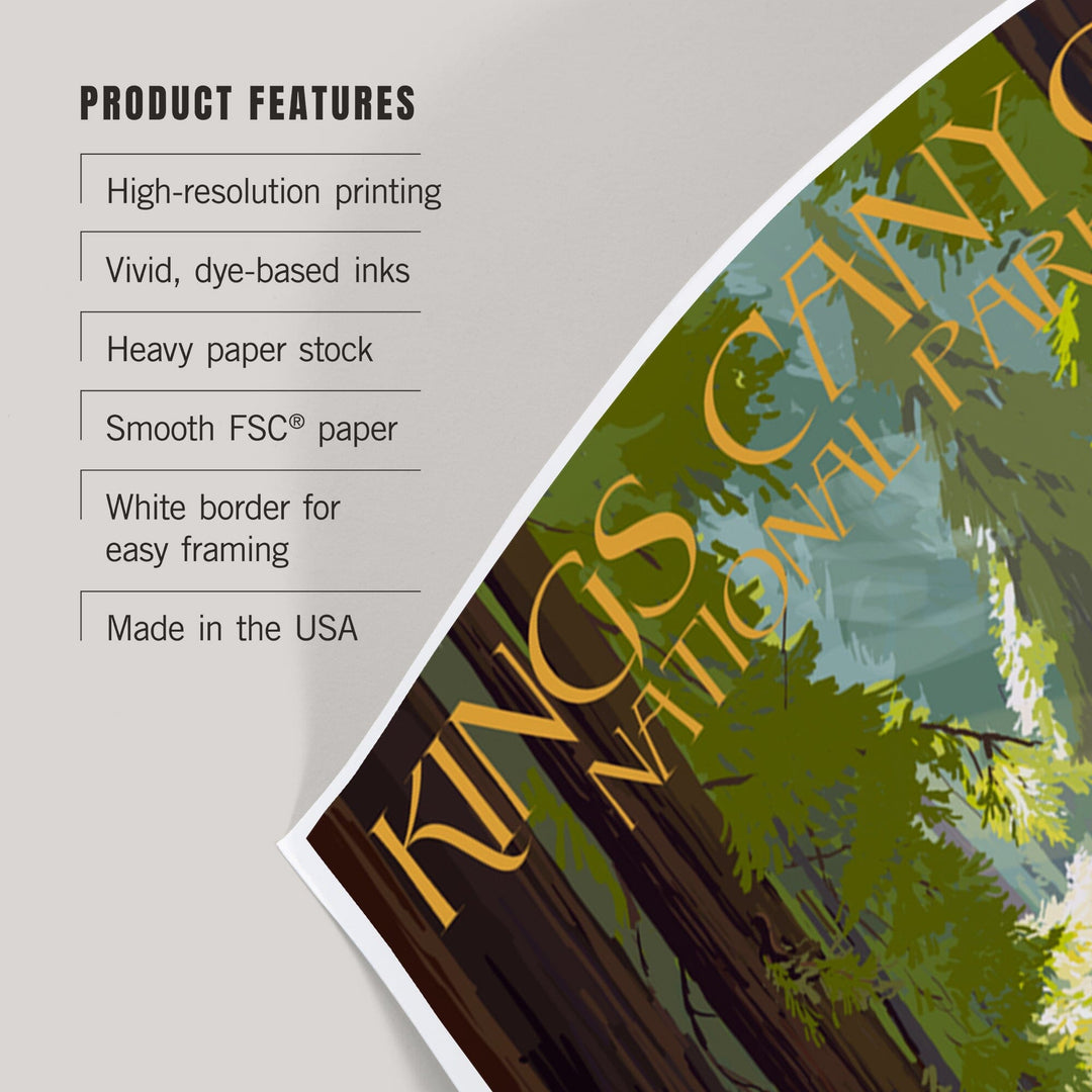 Kings Canyon National Park, California, Pathway and Hikers, Art & Giclee Prints - Lantern Press