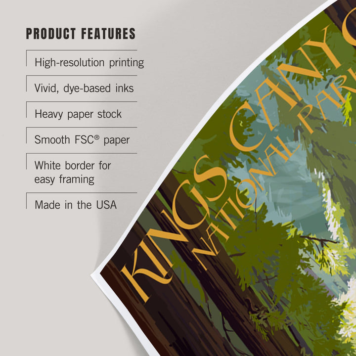 Kings Canyon National Park, California, Pathway and Hikers, Art & Giclee Prints - Lantern Press
