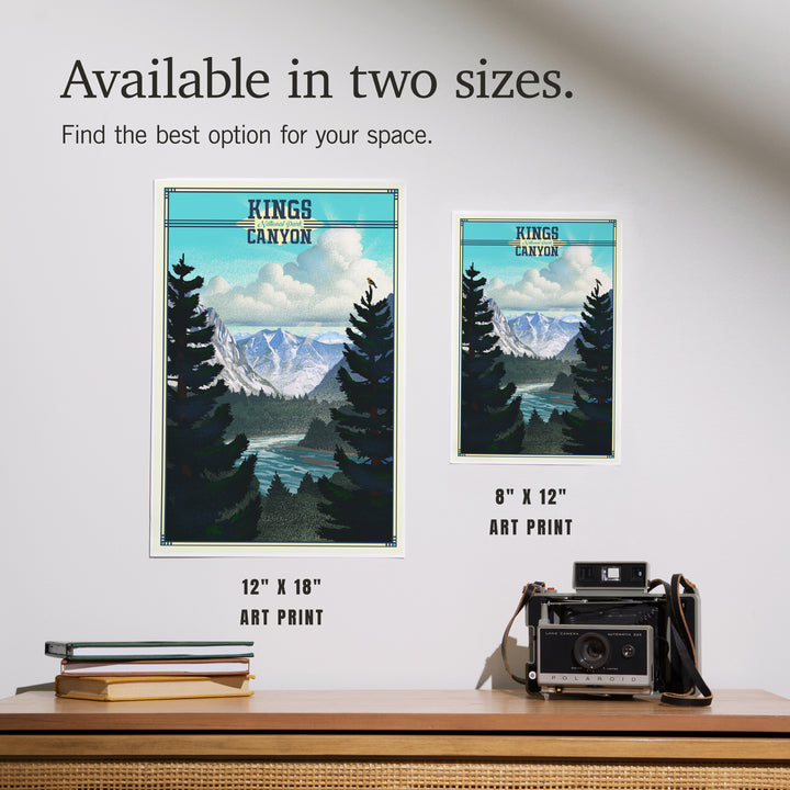 Kings Canyon National Park, Lithograph, Art & Giclee Prints Art Lantern Press