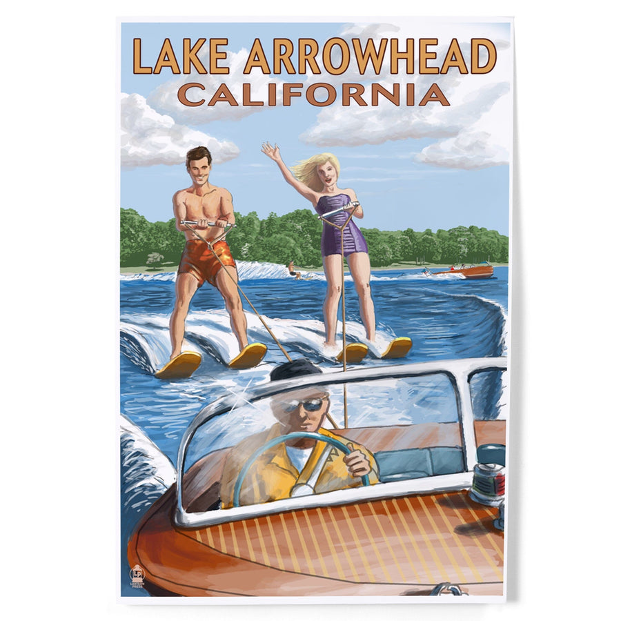 Lake Arrowhead, California, Water Skiing Scene, Art & Giclee Prints - Lantern Press